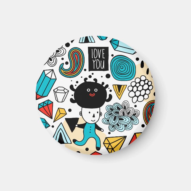 Crazy head magnet (Front)