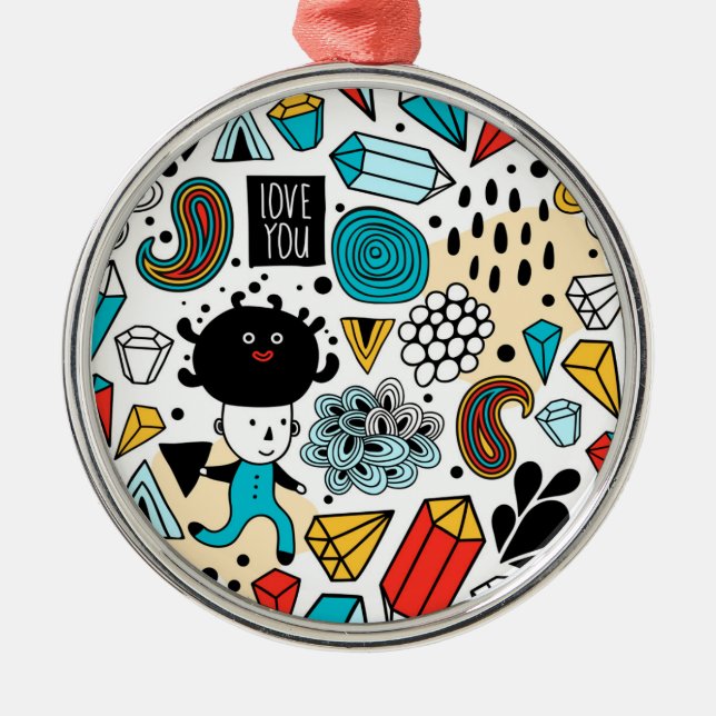 Crazy head metal tree decoration (Front)