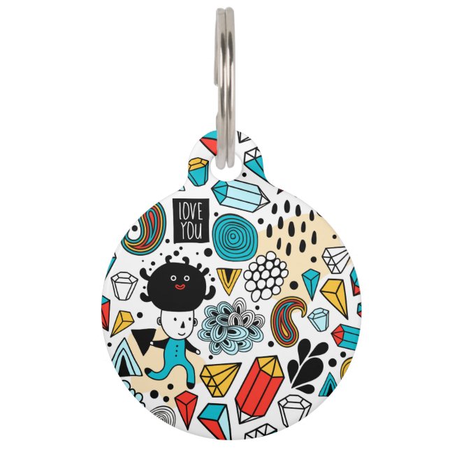 Crazy head pet tag (Front)