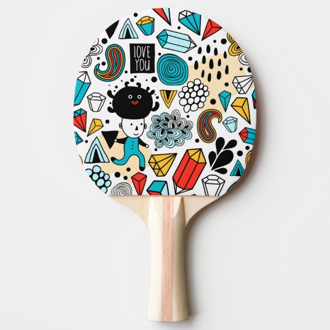 Crazy head ping pong paddle (Front)