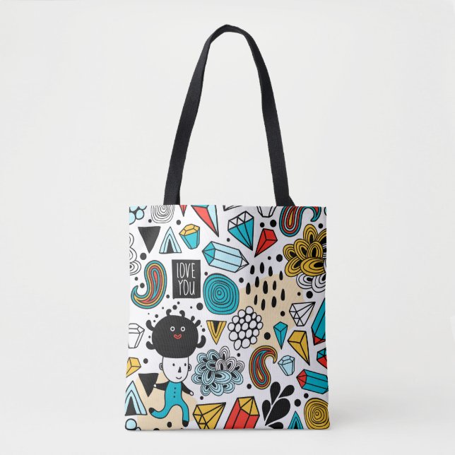 Crazy head tote bag (Front)