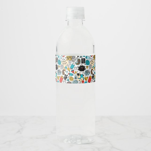Crazy head water bottle label (Front)
