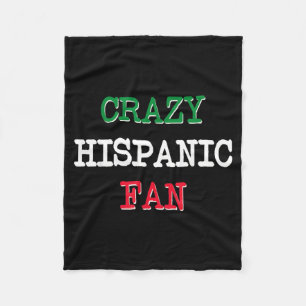 Crazy Hispanic Fans Basball Fleece Blanket