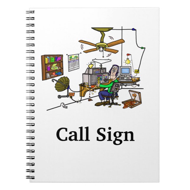 Crazy Home Brew Ham Radio Shack Note Book (Front)