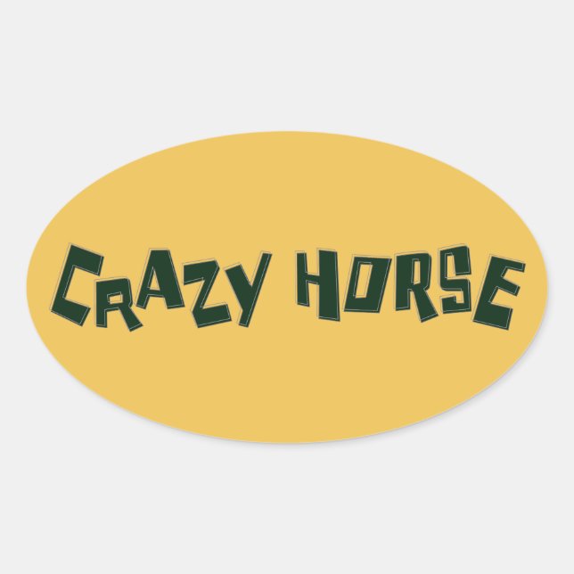crazy horse oval sticker (Front)