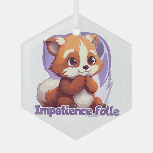 Crazy Impatience Glass Tree Decoration (Front)