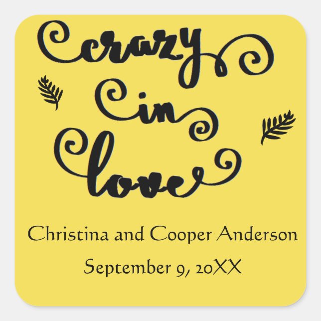 Crazy in Love - Square Sticker (Front)