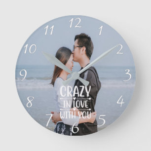 Crazy In Love With You Acrylic Wall Clock