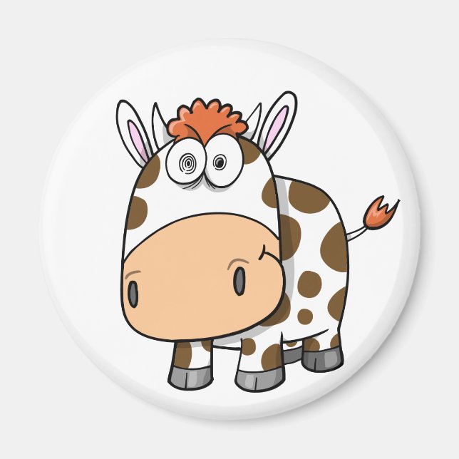 Crazy Insane Cow Magnet (Front)