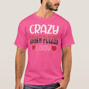Crazy Jigsaw Puzzles Lady Women T-Shirt