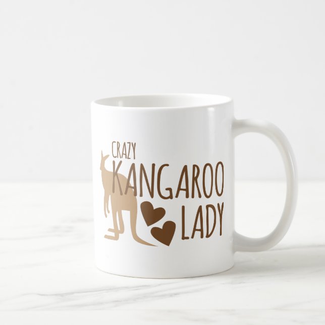 Crazy Kangaroo Lady Coffee Mug (Right)