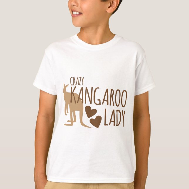 Crazy Kangaroo Lady T-Shirt (Front)