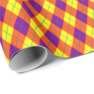 Crazy Kids Colors 11 Argyle Gift Wrapping Paper