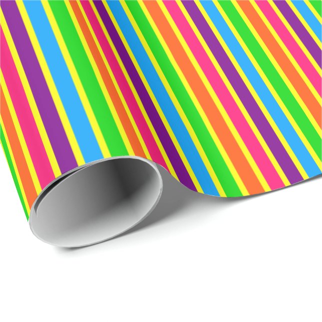 Crazy Kids Colours 09-Striped Gift Wrap (Roll Corner)