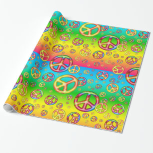 Crazy Kids Colours-PEACE OUT-Gift Wrap Wrapping Paper