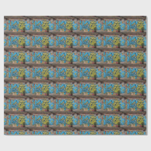 Crazy Kind Of Fantasy Horned Owl Graffiti Wrapping Paper