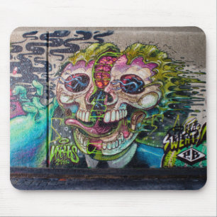 Crazy Kind Of Horror Skull Graffiti Mouse Pad