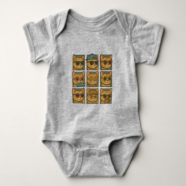 Crazy Kitty Club  Baby Bodysuit (Front)