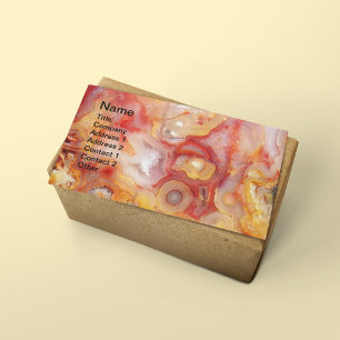 Crazy Lace Agate Pattern Business Card