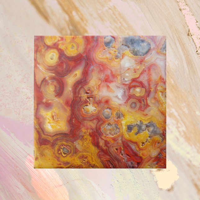Crazy Lace Agate Pattern Tile (In Situ)