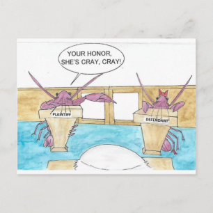 Crazy Lady Postcard