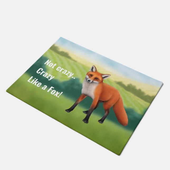 Crazy Like a Fox  Doormat (Angled)