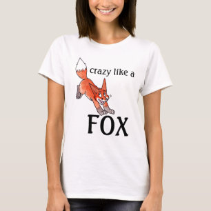 Crazy Like a Fox Ladies Fitted T-shirt