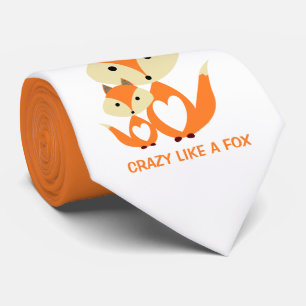 Crazy Like a Fox, Orange Fox Burlap Tie