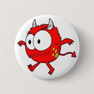 Crazy Little Devil Monster  Button