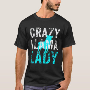 Crazy Llama Lady Llama T-Shirt