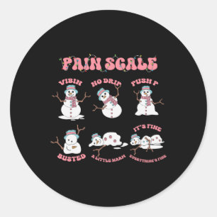 Crazy Love Broken Heart Pain Scale Emotion Valenti Classic Round Sticker