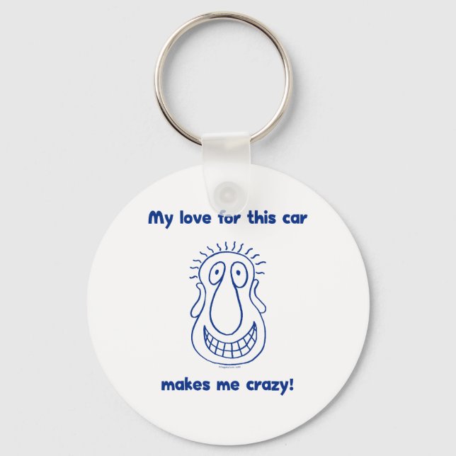 Crazy Love For Cars Key Ring (Front)