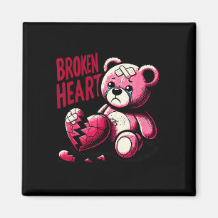 Crazy Love Hurt Broken Heart Pain Bear Valentine D Magnet