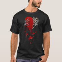 Crazy Love Hurt Broken Heart Pain Skeleton Bloody