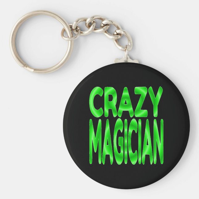 Crazy Magician in Green Key Ring (Front)