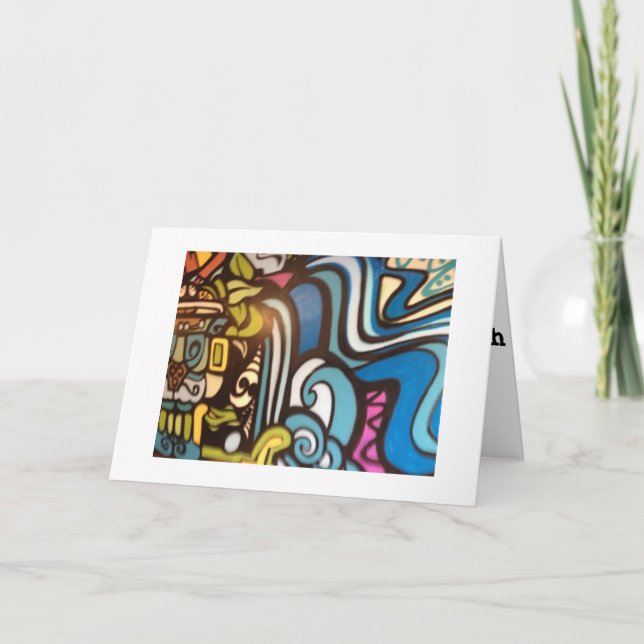 CRAZY MAN-HOPE YOUR BIRTHDAY IS PSYCHEDELIC CARD (Front)