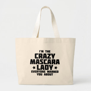 Crazy Mascara Lady Large Tote Bag