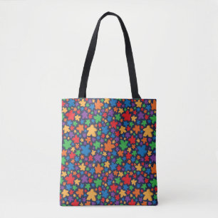 Crazy Meeple Print Tote Bag