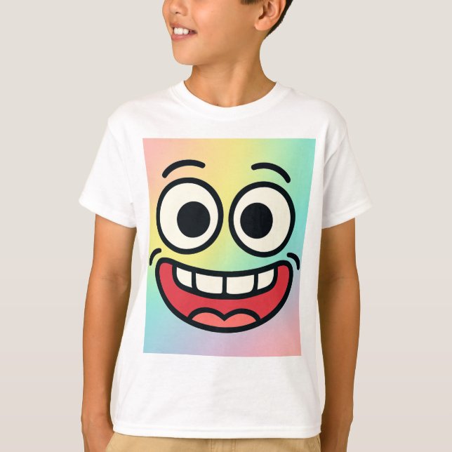 Crazy Meme Face Kids' T-Shirt (Front)