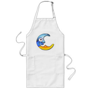Crazy Moon Cartoon Apron