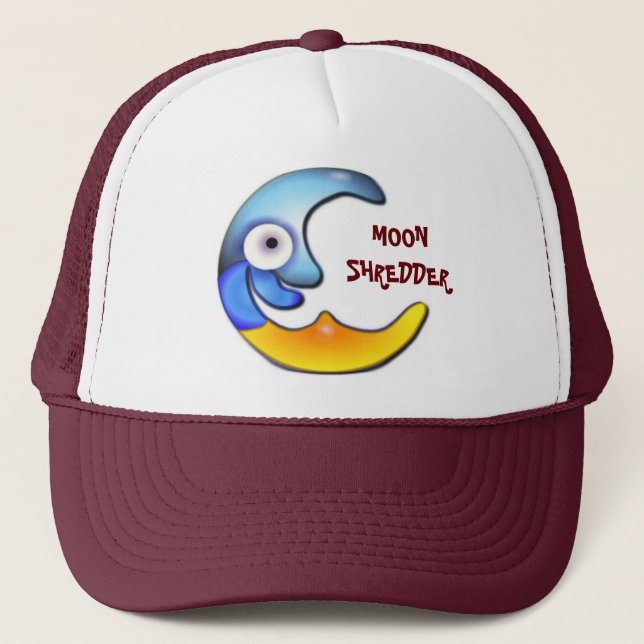 Crazy "Moon Shredder" Cartoon Cap (Front)