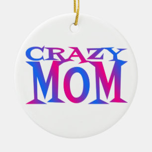 Crazy Mum Ceramic Tree Decoration