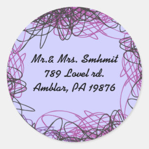 CRAZY MUSICAL NOTES Bar Mitzvah Sticker Seal