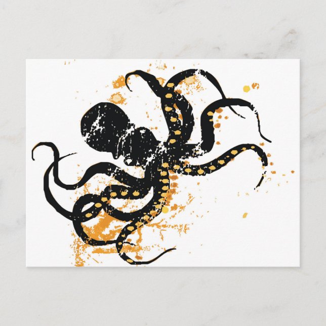 Crazy Octopus Postcard (Front)
