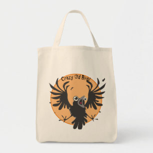 Crazy Old Birb Raven Tote Bag