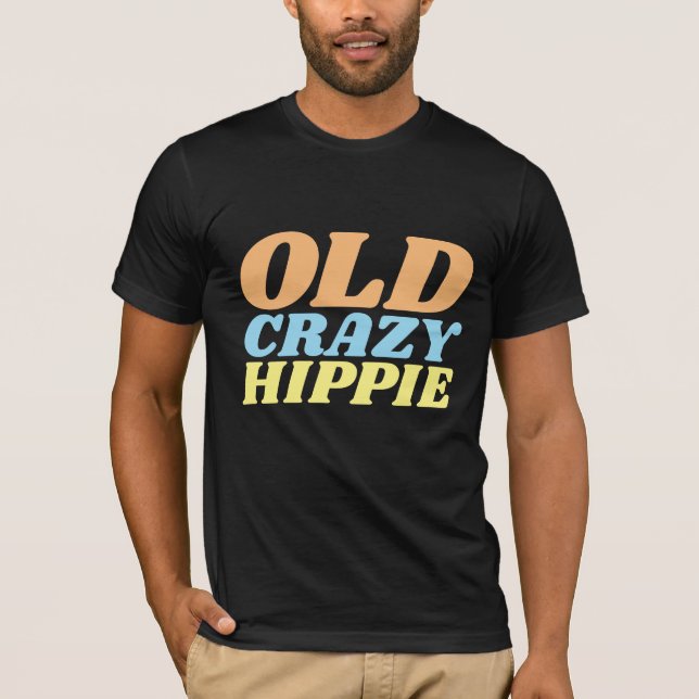 CRAZY OLD HIPPIE DA GRANDPA T-SHIRTS (Front)