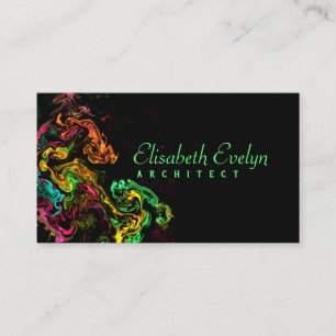 crazy paint on black background 7kj business card