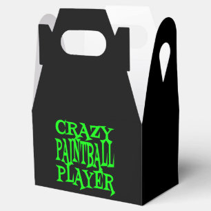Crazy Paintball Player in Green Favour Box