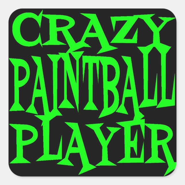 Crazy Paintball Player Square Sticker (Front)