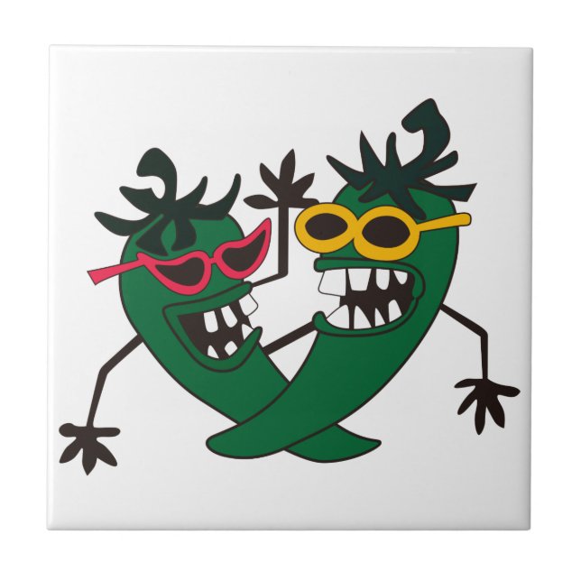 Crazy Peppers Tile (Front)